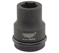Draper Expert HI-TORQ® 6 Point Impact Socket, 3/4"" Sq. Dr., 18mm