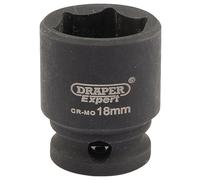 Draper Expert HI-TORQ 6 Point Impact Socket 3/8" Square Drive 18mm Hand Tool
