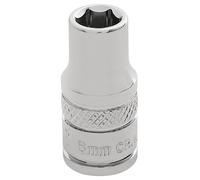 Draper Expert HI-TORQ 6 Point Socket, 1/4" Sq. Dr., 6.0mm