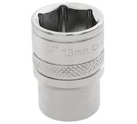Draper Expert HI-TORQ 6 Point Socket 1/4" Square Drive Polished Finish 13mm