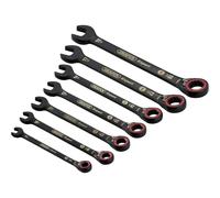 Draper Expert Hi-Torq® Metric Reversible Ratchet Combination Spanner Set Black (7 Piece) Pk 7 03911