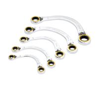Draper Expert HI-TORQ Double Ring Half Moon Ratchet Spanner Set 5 Piece 03941