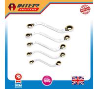 Draper Expert HI-TORQ® Double Ring Reversible Ratchet S-Shape Spanner Set (5 Pi