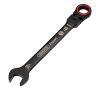 Draper 03926 Expert HI-TORQ Metric Flexible Head Ratchet Combination Spanner, 19mm, Black