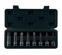 Draper Expert Impact Hexagonal Socket Bit Set 26439 - 1/2" Drive 5-19mm 78mm 8pc Blue