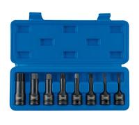 Draper Expert Impact Hexagonal Socket Bit Set 1/2" Square Drive 8 Pieces