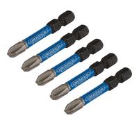 Draper Expert 05645 Cross Slot/Ph Type Impact Screwdriver Bits No.3 X 50Mm 1/4in Hex (Pack Of 5) 1