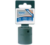 Draper Expert Impact Socket 1/2" Square Drive Chrome Vanadium Steel 24mm