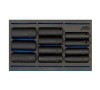 Draper Expert Impact Socket Set in 1/4 Drawer EVA Insert Tray, 1/2" Sq. Dr. (11 Piece)