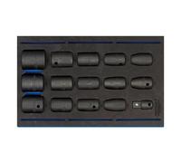 Draper Expert Impact Socket Set With 1/4 Drawer EVA Insert Tray 15 Pieces