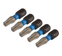 Draper Expert 05495 Tx-Star® Impact Screwdriver Bits T27 X 25Mm 1/4in Hex (Pack Of 5) 1