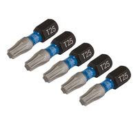 Draper Expert 05494 Tx-Star® Impact Screwdriver Bits T25 X 25Mm 1/4in Hex (Pack Of 5) each 1