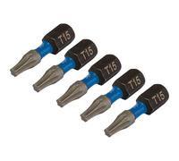 Draper Expert Impact Torx Screwdriver Bits T15 25mm Pack of 5