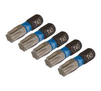 Draper Expert Impact Torx Screwdriver Bits T40 25mm Pack of 5