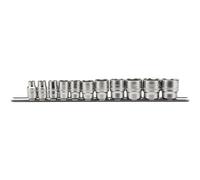 Draper Expert Imperial Socket Set On Metal Rail 3/8" Square Drive 11 Pieces