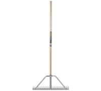 Draper Expert Landscaping Garden Rake Extruded Aluminium With Ash Wood Shaft x2