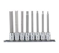 Draper Expert Long Metric Hex Socket Bit Set 3/8" Square Drive 100mm 8 Pieces
