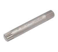 Draper Expert M12 x 75mm Spline 10mm Insert Bit For Mechanics Bit Sets Grey