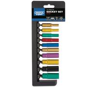 Draper Expert Metric Coloured Deep Socket Set, 1/4" Sq. Dr. (10 Piece)