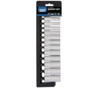 Draper Expert Metric Deep Socket Set Knurled Ring 3/8" Square Drive 12 Pieces