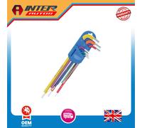 Draper Expert Metric Extra-Long Arm Hex Key Set, Colour Coded (9 Piece) 04911
