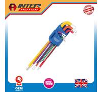 Draper Expert Metric Extra Long Hex Ball End Key Set Colour Coded 9Pcs 66134