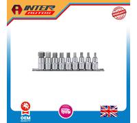 Draper Expert Metric Hex. Socket Bit Set, 1-2" Sq. Dr., 55mm (9 Piece) 16307
