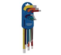 Draper Expert 04905 Metric Long Arm Hex Key Set Colour Coded (9 Piece) 1