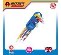 Draper Expert Metric Long Arm Hex Key Set, Colour Coded (9 Piece) 04905