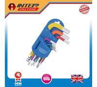 Draper Expert Metric Short Arm Ball End Hex Key Set Colour Coded (9 Piece) 04912