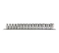 Draper Expert Metric Socket On Metal Rail 1/2" Square Drive 15 Pieces Hand Tools