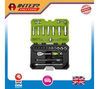 Draper Expert Metric Socket Set, 1-4" Sq. Dr., Green (25 Piece) 04463