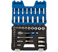 Draper Expert Metric Socket Set 3/8" Square Drive Micro Satin Finish 42 Pieces