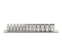 Draper Expert Metric Socket Set On Metal Rail 1/4" Square Drive 13 Pieces