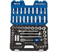 Draper Expert MM/AF Combined Socket Set, 1/2" Sq. Dr. (63 Piece)