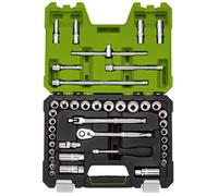 Draper Expert MM/AF Combined Socket Set, 3/8" Sq Dr, Green (41 Piece)