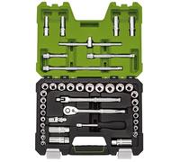 Draper Expert MM/AF Combined Socket Set, 3/8" Sq. Dr., Green (41 Piece)