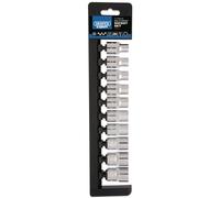 Draper Expert Multi-Drive Socket Set Knurled Ring 1/2" Square Drive 10 Pieces