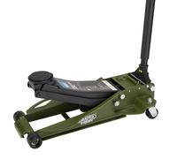 Draper Expert Professional Low Profile Fast Lift Garage Trolley Jack - 3 Tonne, Green