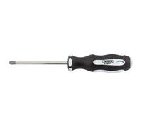 Draper Expert PZ TYPE Soft Grip Screwdriver Satin Chrome Plated No.2 x 100mm
