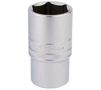 Draper Expert Quality Chrome 1/2" Square Drive 6 Point Metric Deep Socket - 32mm