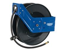 Draper Expert Retractable Rubber Air Hose Reel With Latching Mechanism 15m