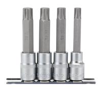 Draper Expert Ribe Socket Bit Set Sand Blasted Bits 1/2" Square Drive 4 Pieces
