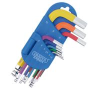 Draper Expert S Colour Ball HEX Key Set 9PC - 04912