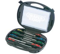 Draper Expert Screwdriver Set in Case 8 Piece Colour Coded Handles 40002