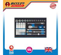 Draper Expert Socket Set in 1-4 Drawer EVA Insert Tray, 1-4"(32 Piece) 63532 635