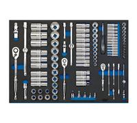 Draper Expert Socket Set in Full Plus Drawer EVA Insert Tray - 1/4, 3/8 & 1/2 (96 Piece Set)