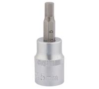 Draper Expert Socket With Hexagonal Bit Chrome Plated 3/8" Square Drive 5mm