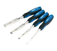 Draper Expert Soft Grip Bevel Edge Wood Chisel Set, 150mm (4 Piece) 89726
