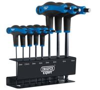 Draper Expert Soft Grip Metric Hex & Ball End T-Handle Key Set 8 Pieces